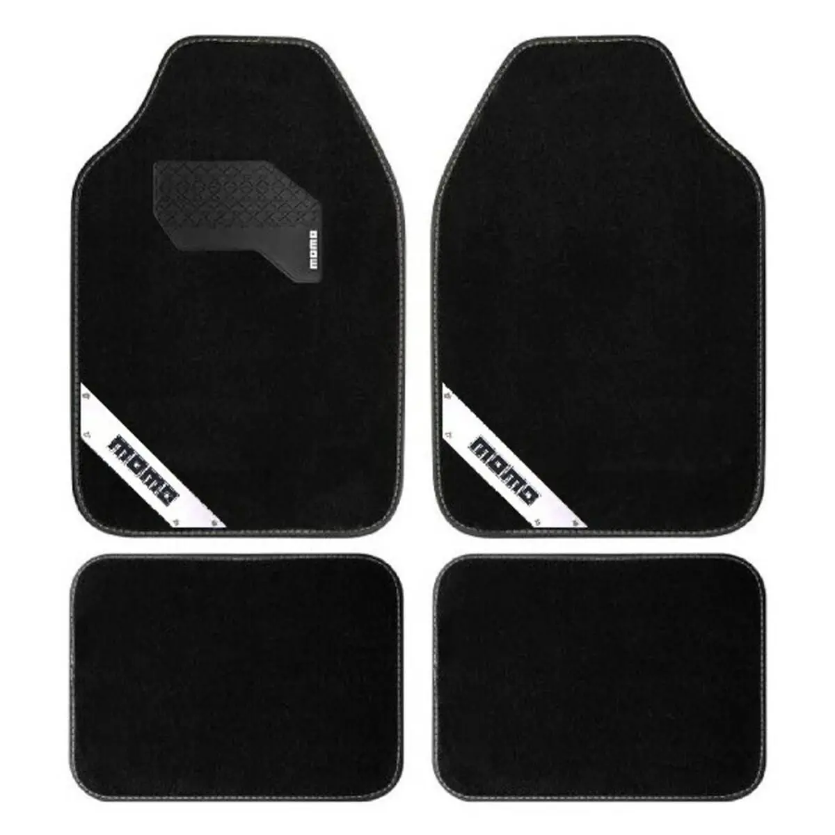 Car Floor Mat Momo Momlcm012bw White Black Universal 1