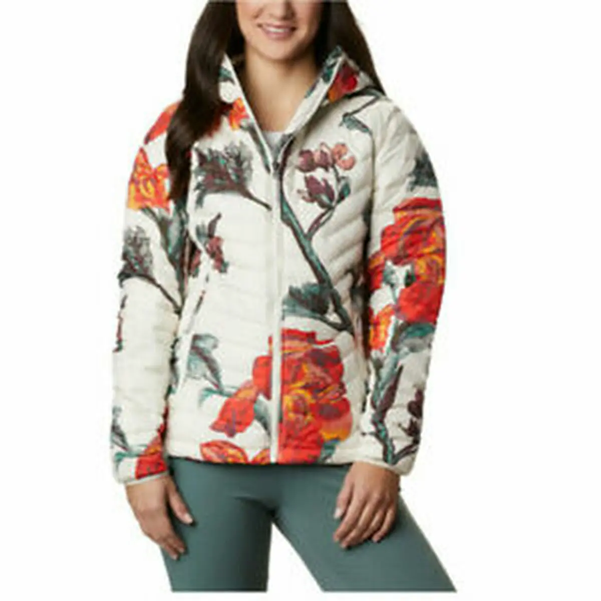 Women's Sports Jacket Columbia Powder Lite Wk1499-192 White 1