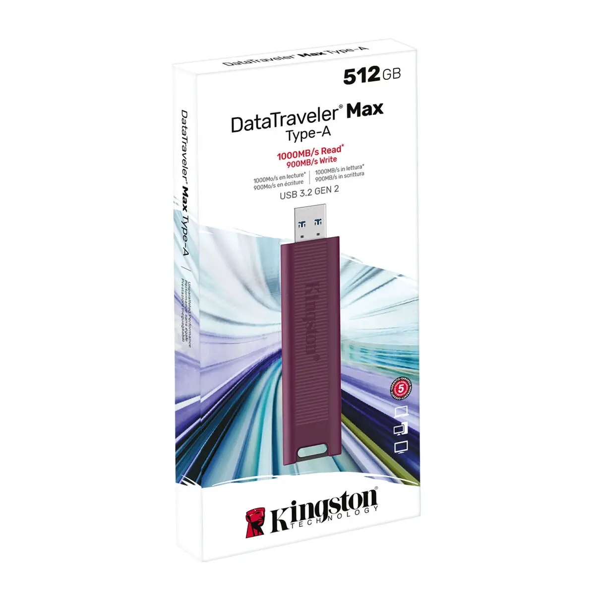 Usb Stick Kingston Dtmaxa/512Gb Red 512 Gb 1