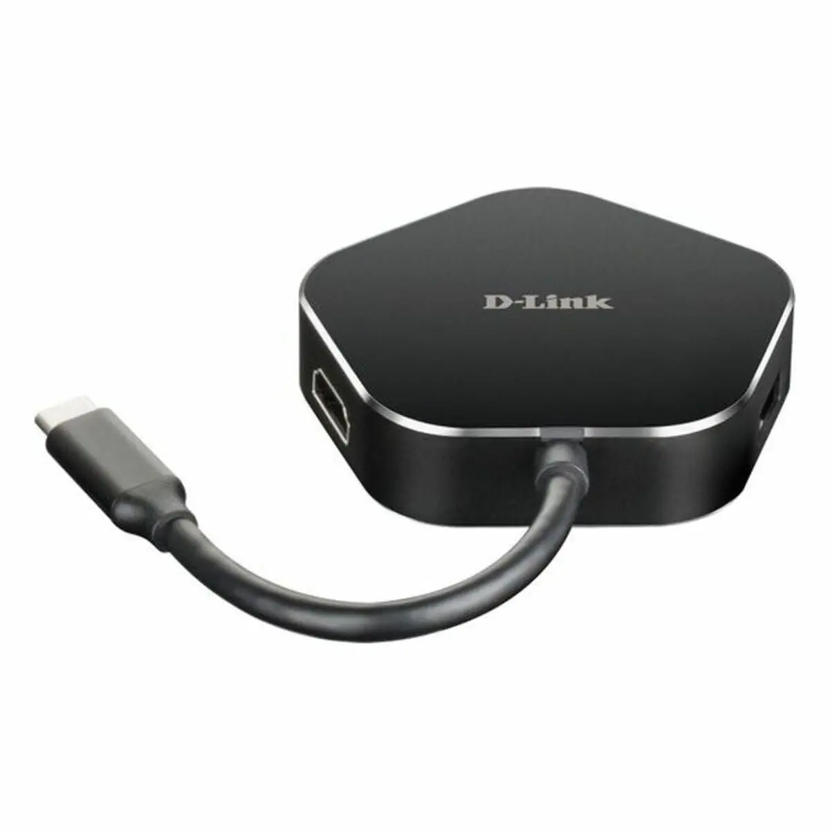 3-Port Usb Hub D-Link Dub-M420 Black/Grey Black/Silver 60 W 1