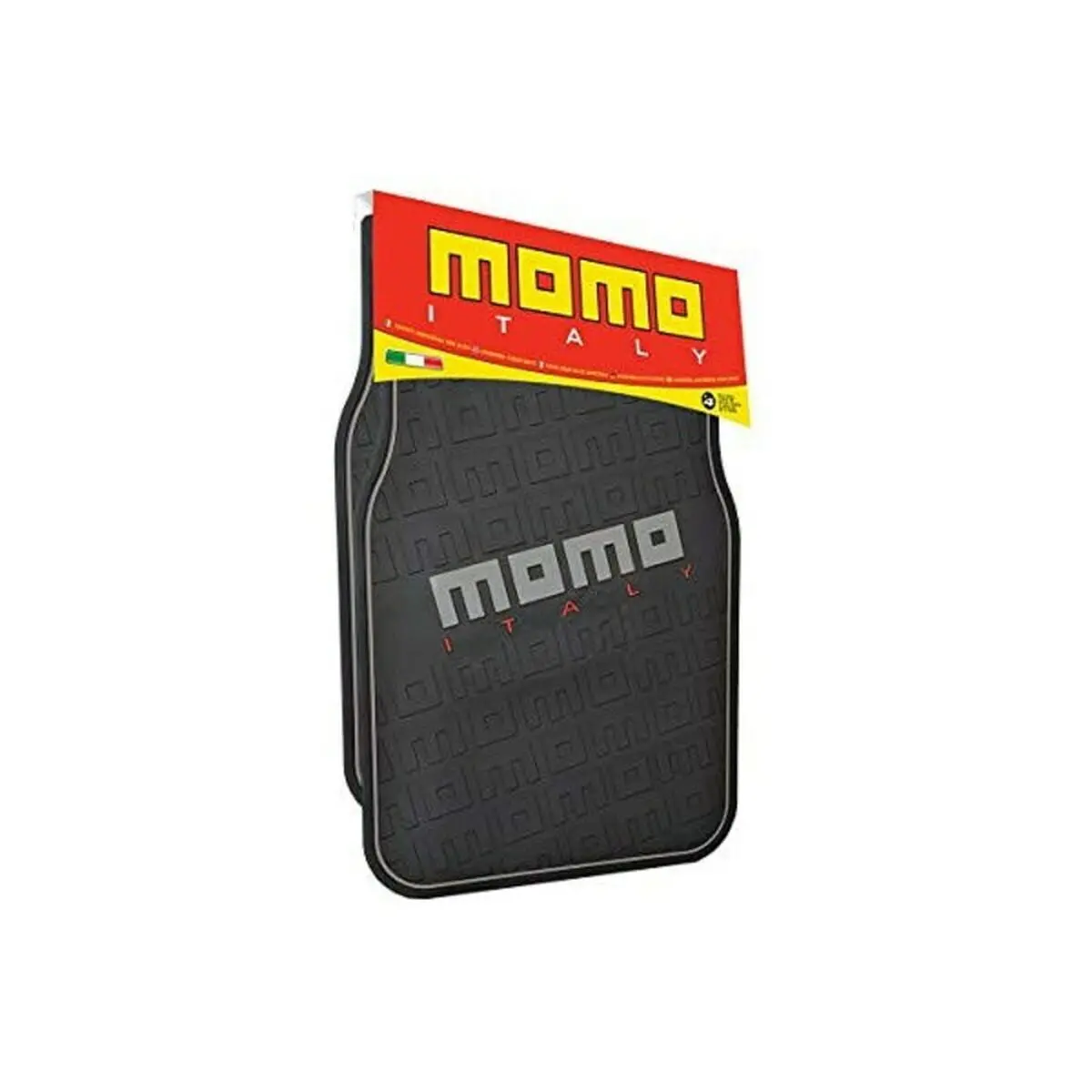 Car Floor Mat Set Momo Cm009bg Black/Red Pvc 1