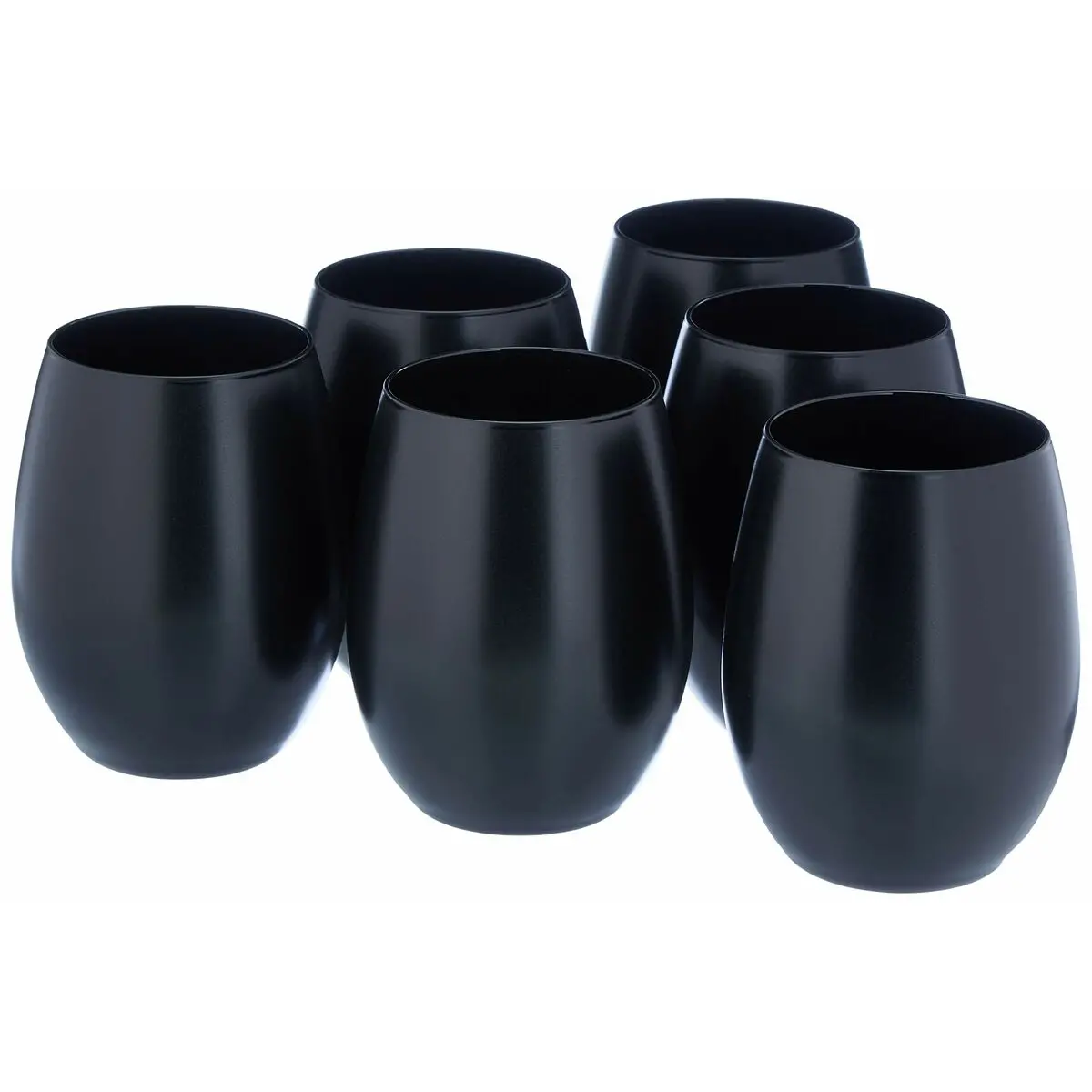 Set Of Glasses Chef&Sommelier Primary Black Black Glass 360 Ml 6 Pieces 1