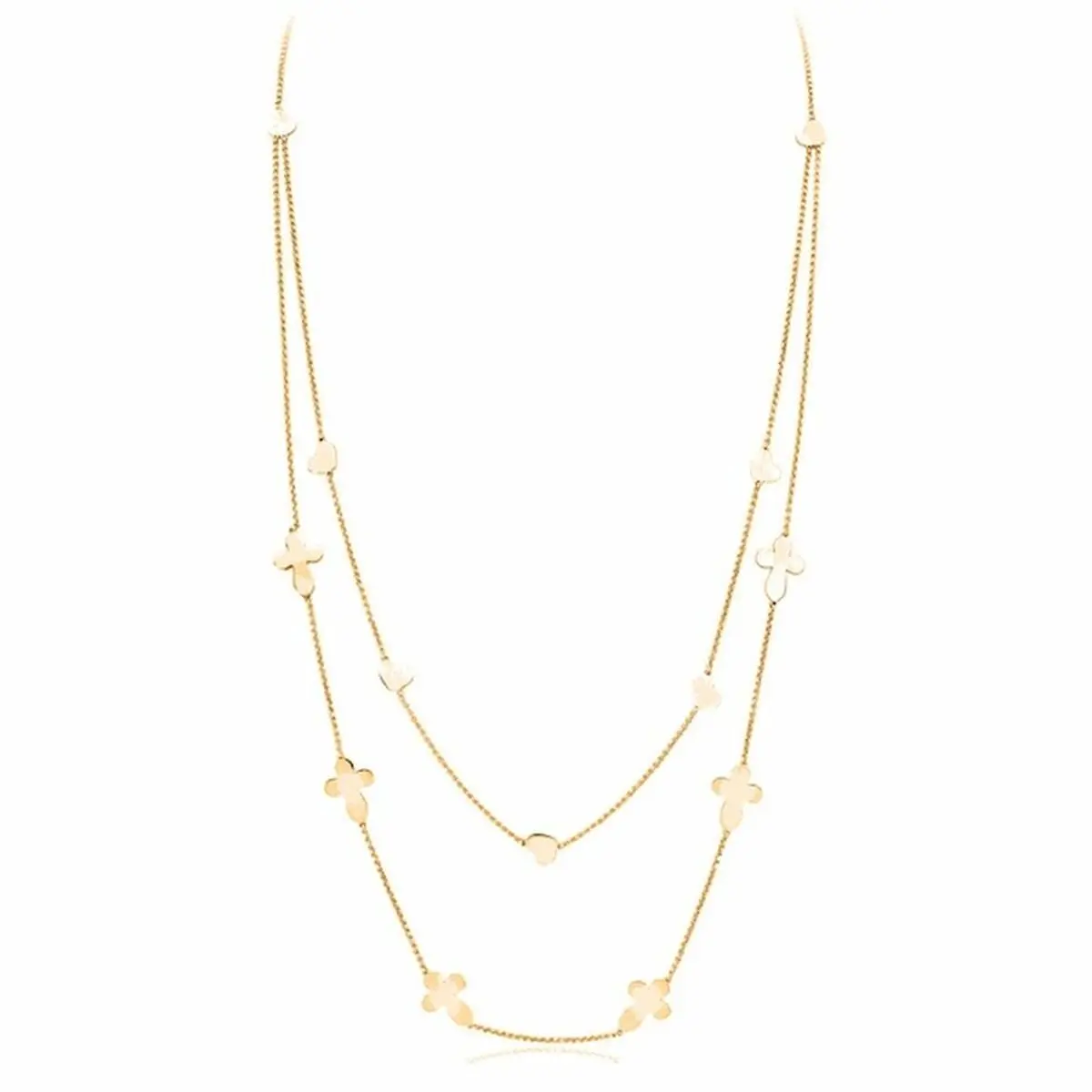 Ladies' Necklace Amen Croci Cuori Doppia 1
