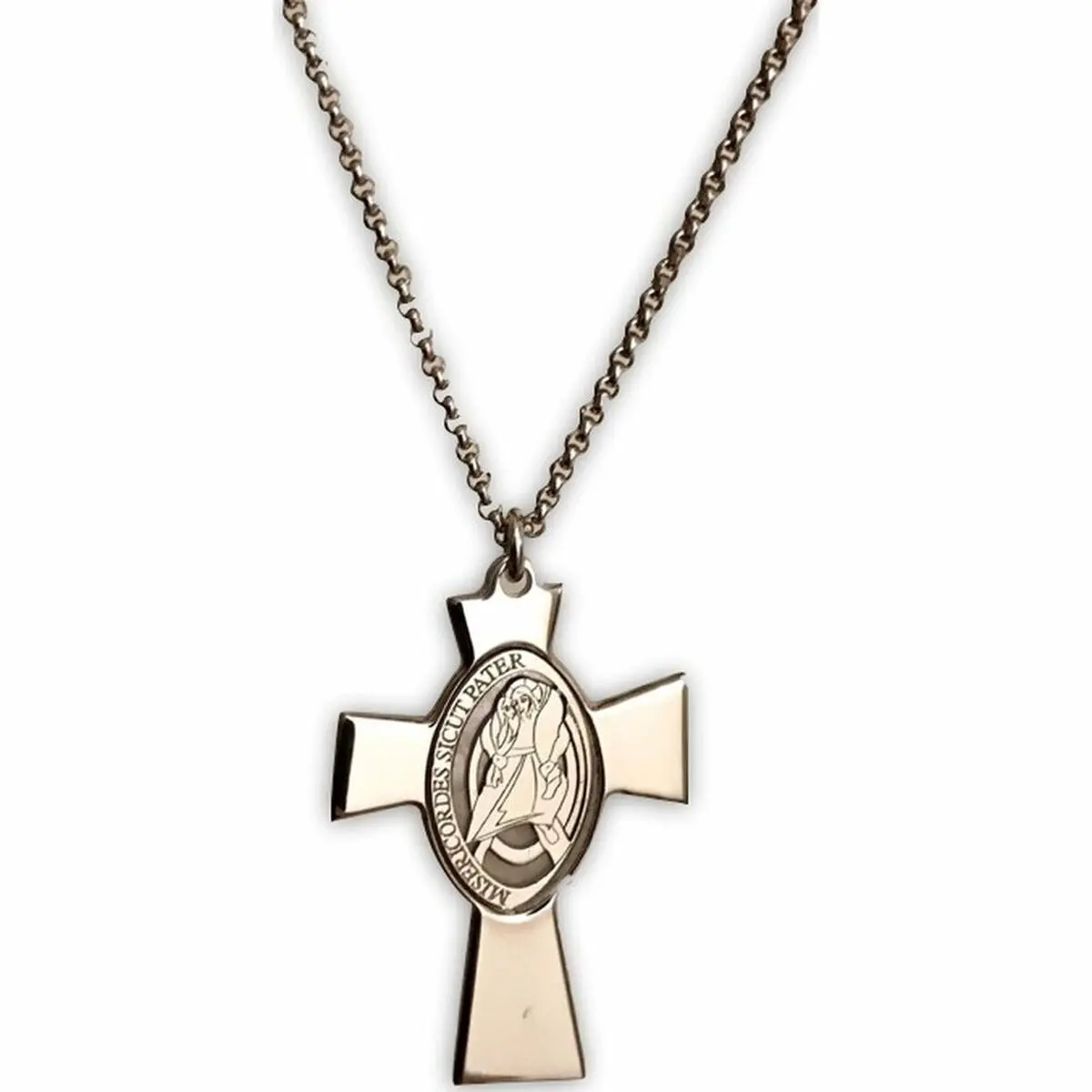 Unisex Necklace Amen Croce Gesu Madre Perla 1