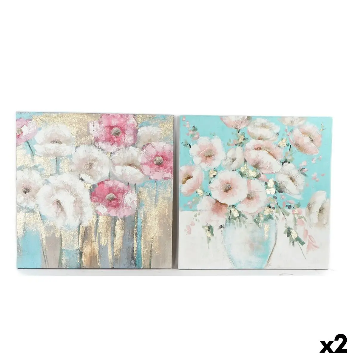 Canvas Dkd Home Decor Pinewood Canvas 99,5 X 3,5 X 99,5 Cm (2 Pieces) 1