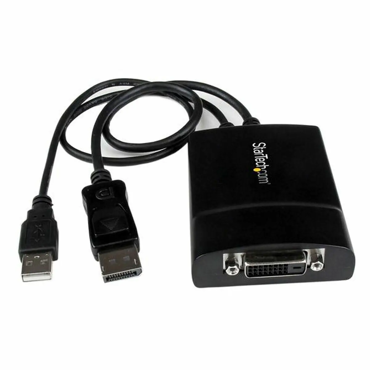 Displayport To Dvi Adapter Startech Dp2dvid2             Black 1