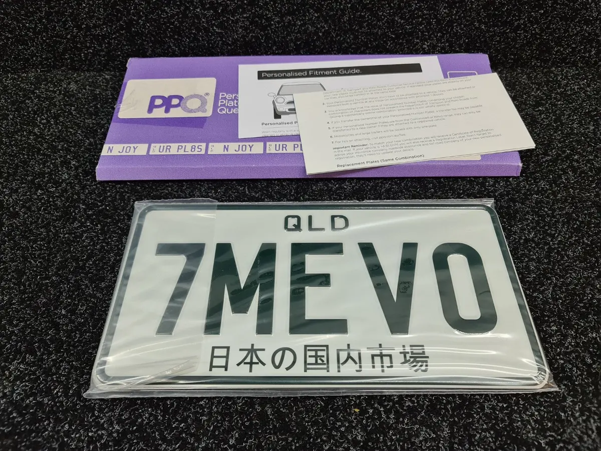 7Mev0 / 'Tm Evo' 'Tommi Makinen Evo' Jdm Edition Queensland Personalized Number Plates 2