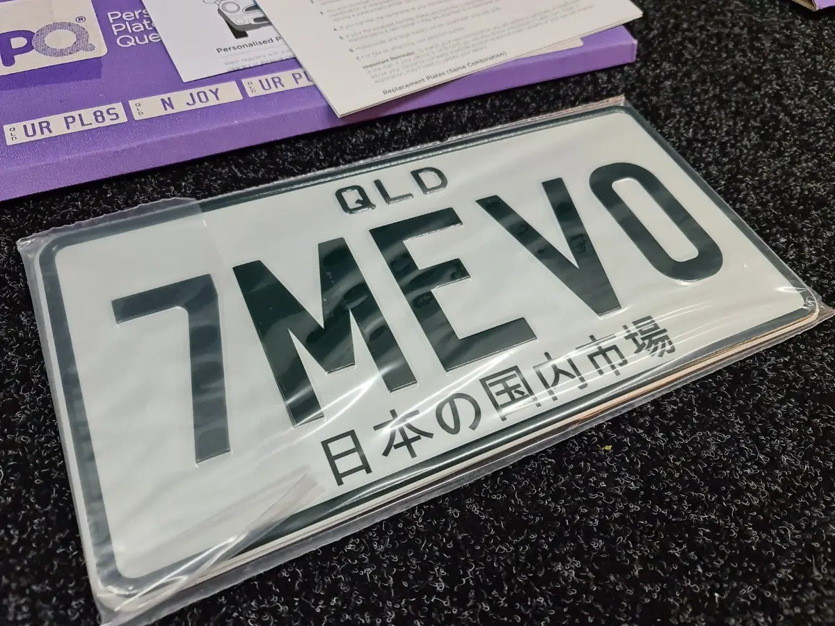 7Mev0 / 'Tm Evo' 'Tommi Makinen Evo' Jdm Edition Queensland Personalized Number Plates 1