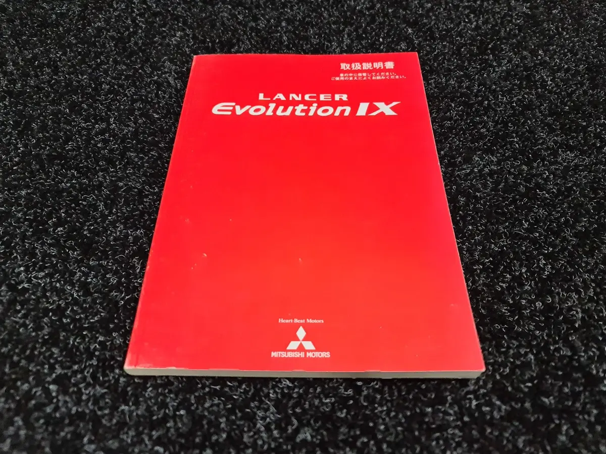 Genuine Original Mitsubishi Evolution Lancer Ct9a 9 Owner's Manual - Not A Reproduction! 1