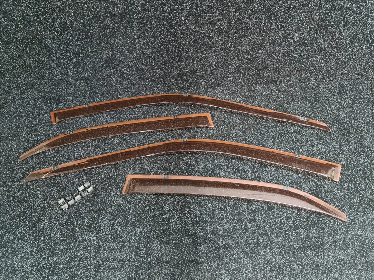 Genuine Mitsubishi Wind Deflector Door Visor Complete Set With Clips Evo 4 5 6 Tme - Cn9a Cp9a 1