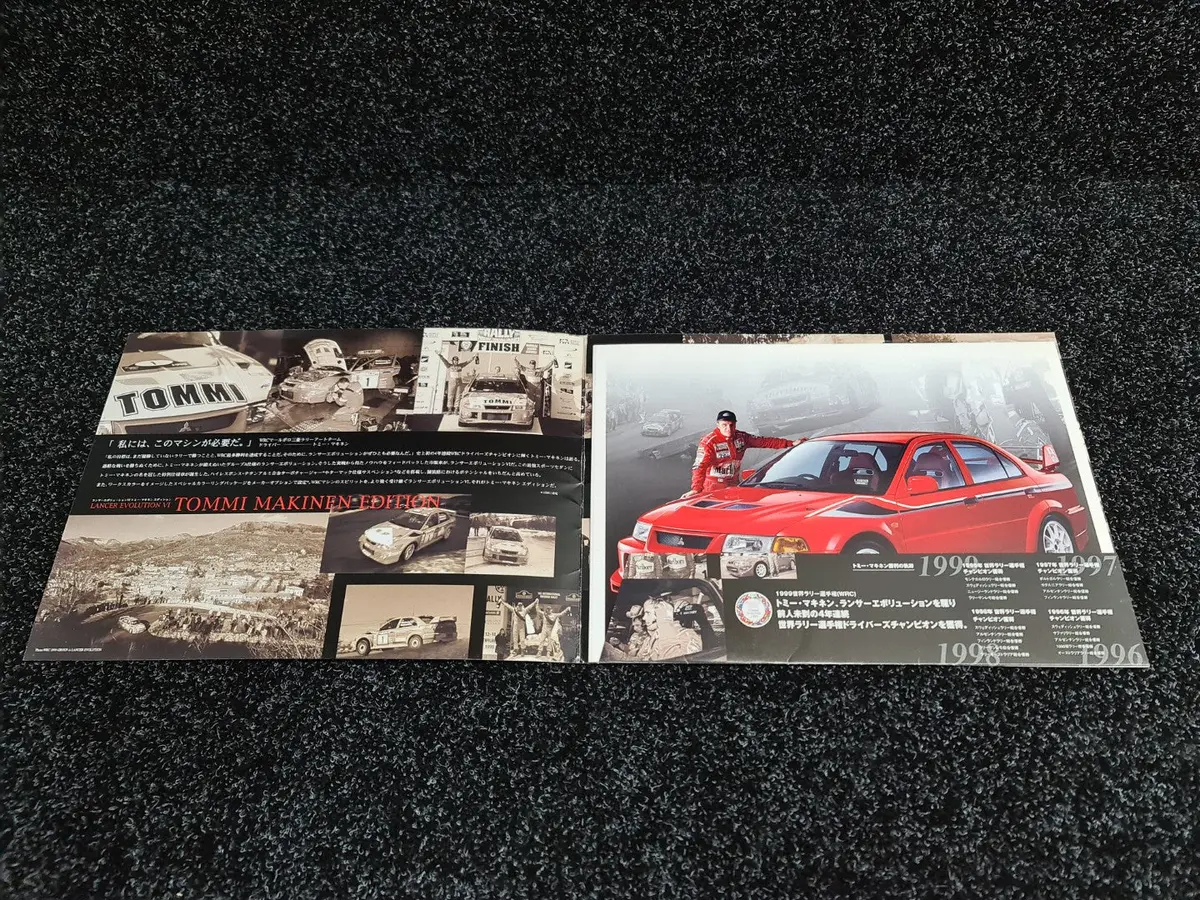 Mitsubishi Lancer Evolution Vi 6.5 Tommi Makinen Edition Tme Sales Brochure / Calendar - Cp9a 2