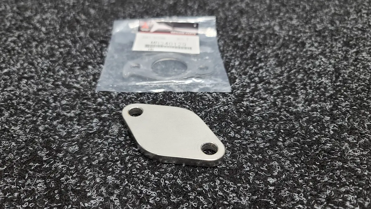 Mitsubishi Lancer Evolution Cn9a Cp9a Secondary Air Supply Valve Blanking Plate With Genuine Mitsubishi Gasket Mr340129 Evo 4 5 6 Tme 1