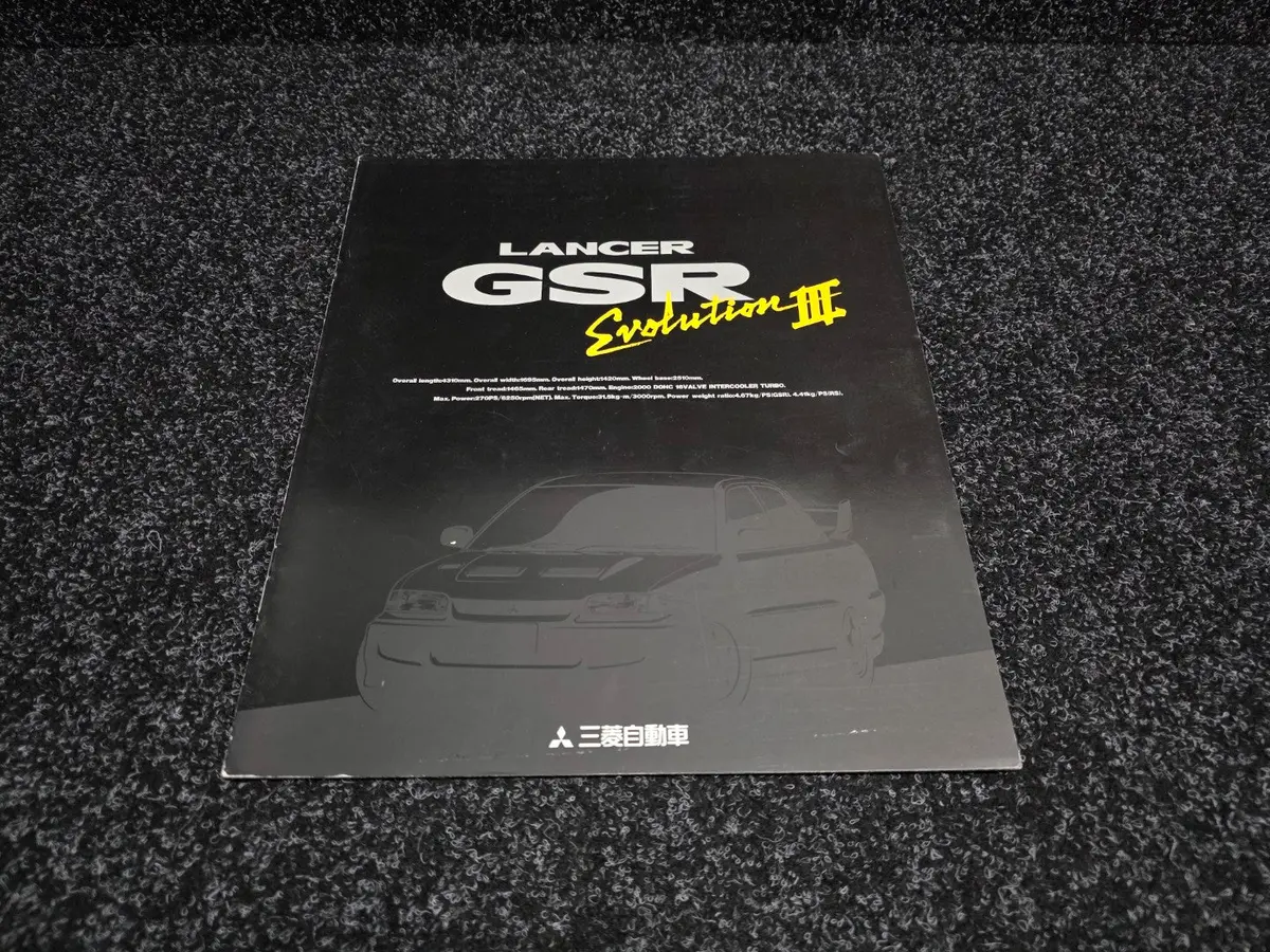 Mitsubishi Lancer Evolution Ce9a Evo 3 Dealer Information Sales Brochure + Accessories Catalog 1