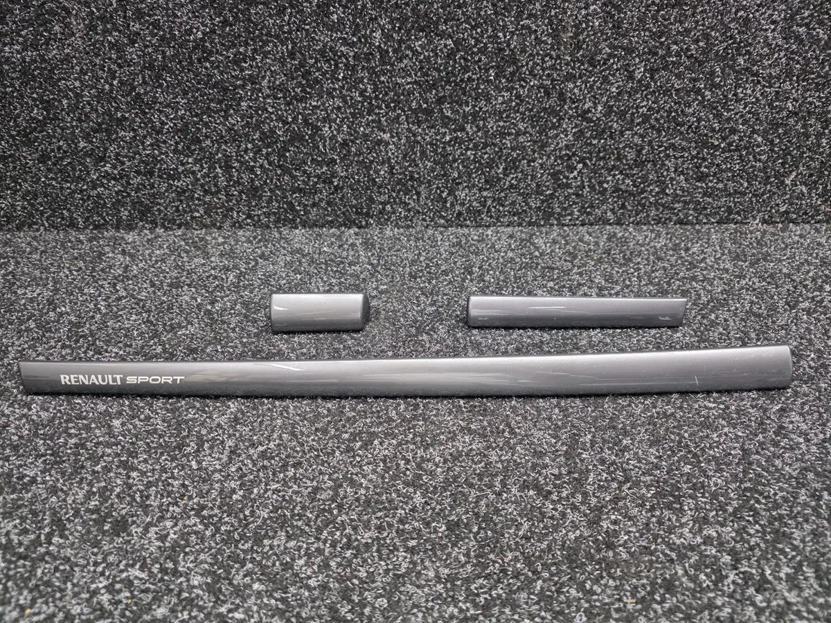Renault Sport Clio X85 Mk3 Rs197 Rs200 2005-2012 Gray / Silver Centre Dashboard Trim Decorative Plastic Dash Insert Set 1