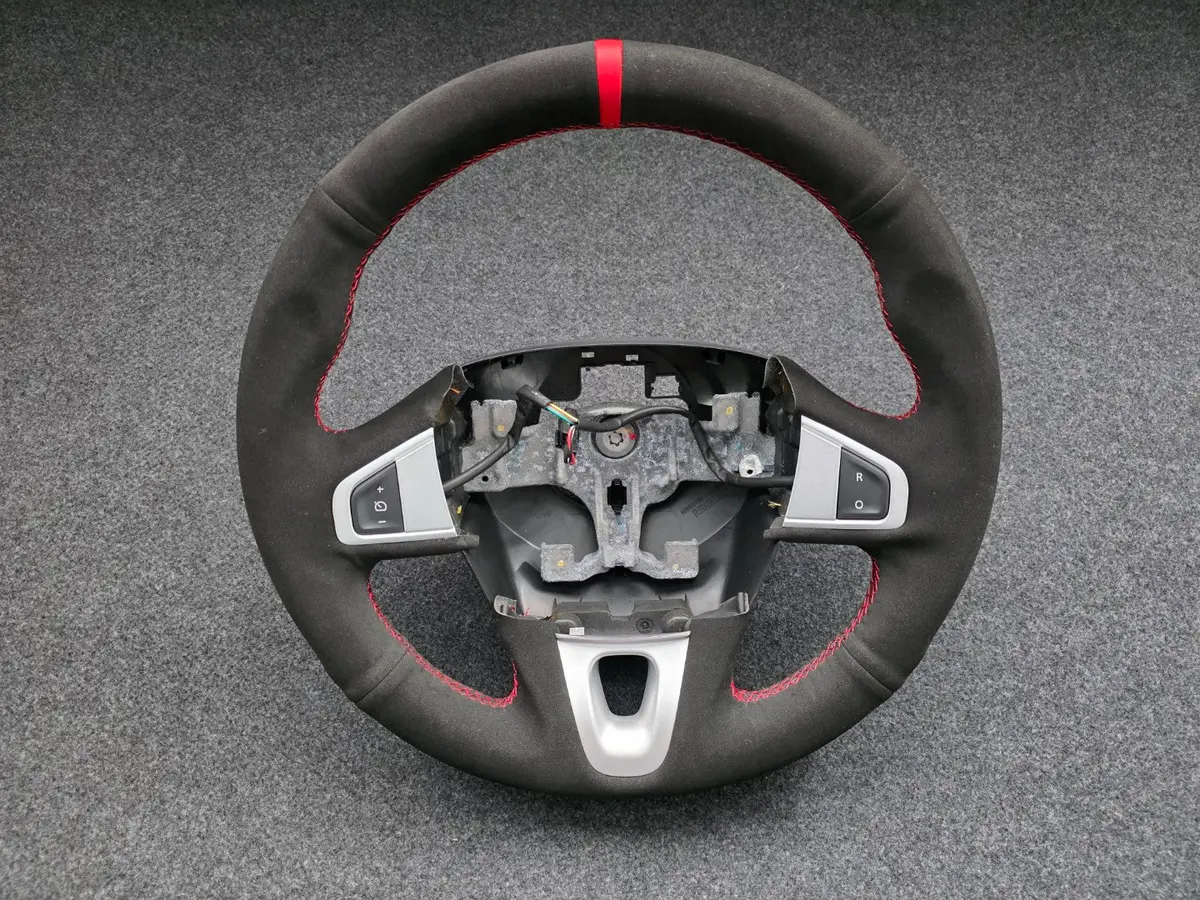 Renault Sport Megane Steering Wheel Mk3 Rs 250 265 275 Recovered Black Suede Red Stitch 1