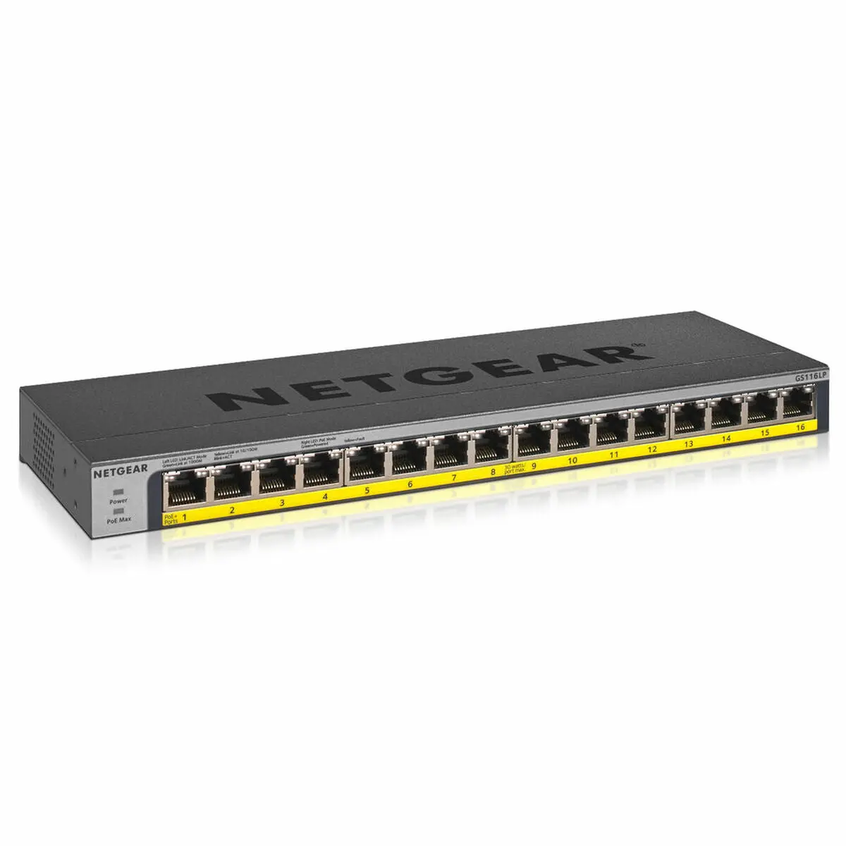 Switch Netgear Gs116lp-100Eus Black Rj-45 X 16 1
