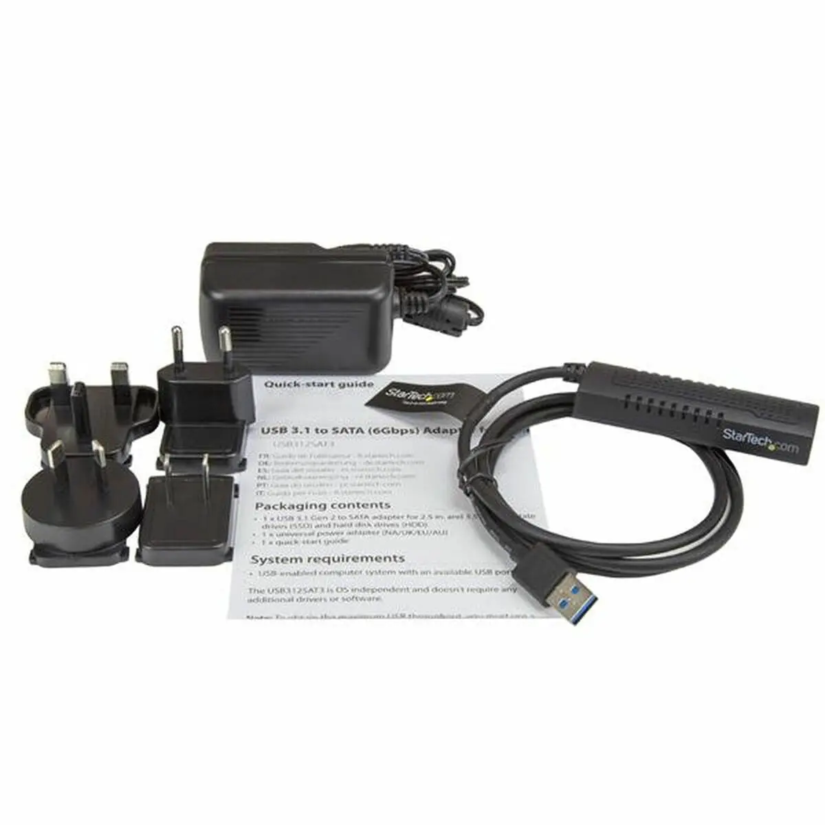 Adapter Set Startech Usb312sat3           Black 1