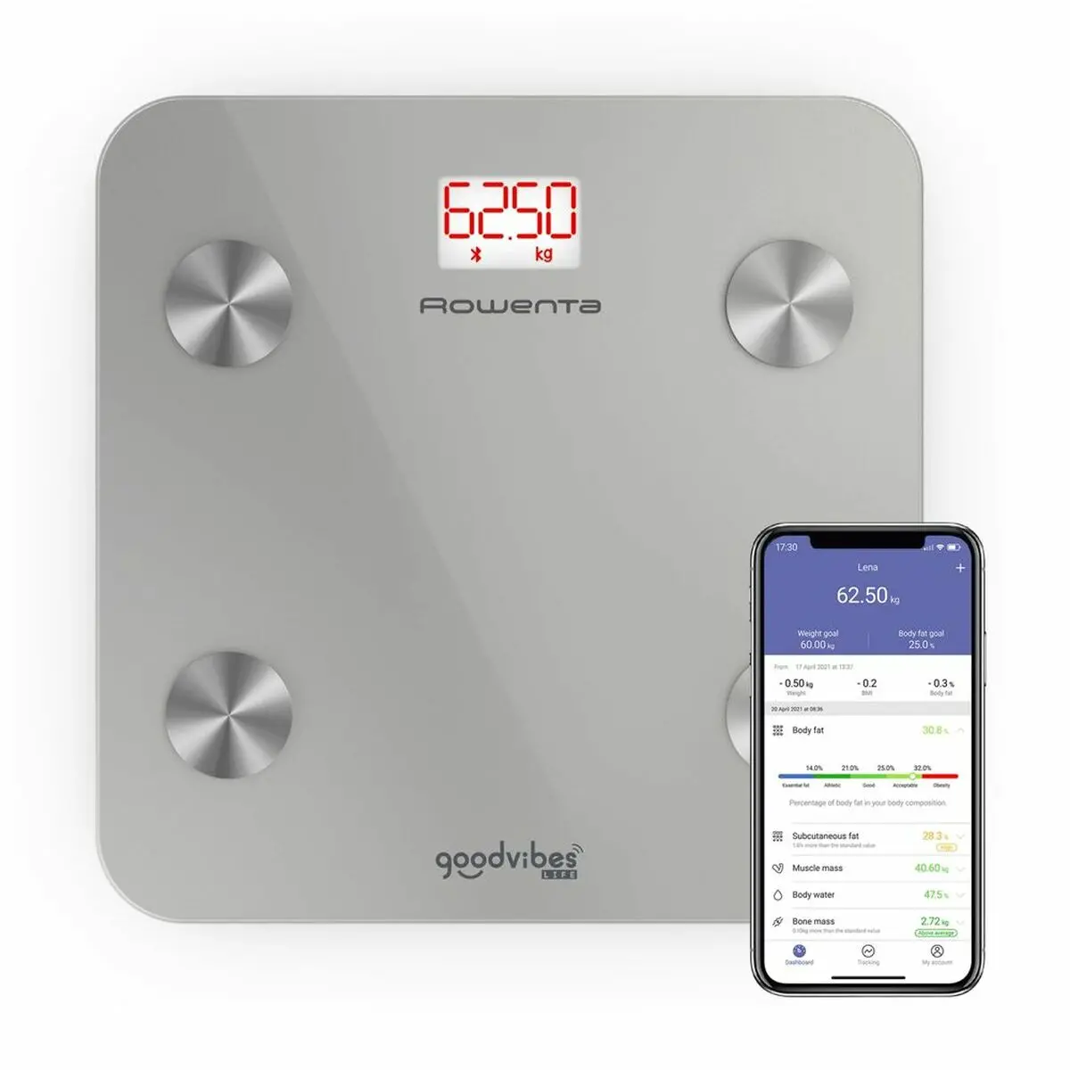 Intelligent Scales Rowenta Br9600 Red Silver Metal 160 Kg (1 Unit) 1