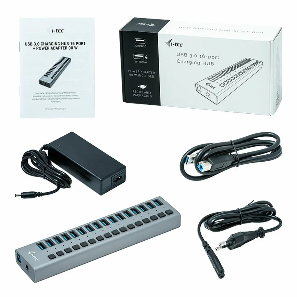 Usb Hub I-Tec U3chargehub16 Grey 90 W 1