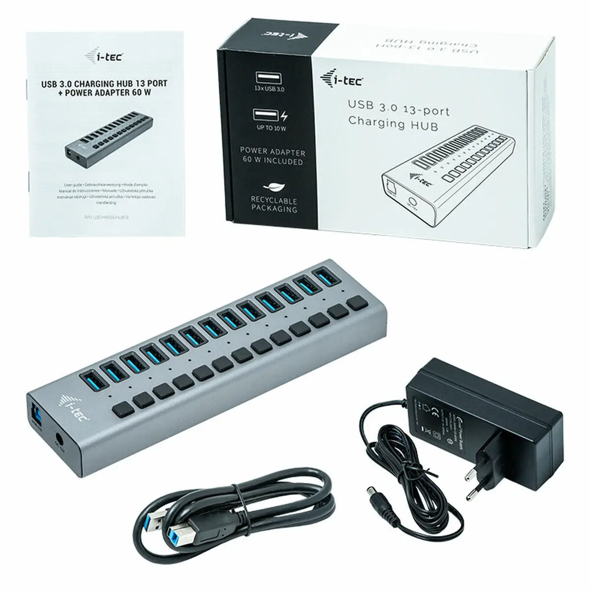 Usb Hub I-Tec U3chargehub13        60W 1