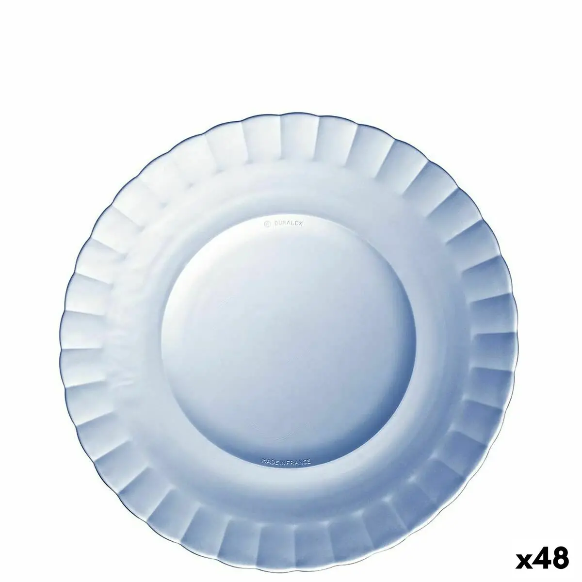 Flat Plate Duralex Picardie Blue Ø 23 Cm (48 Units) 1