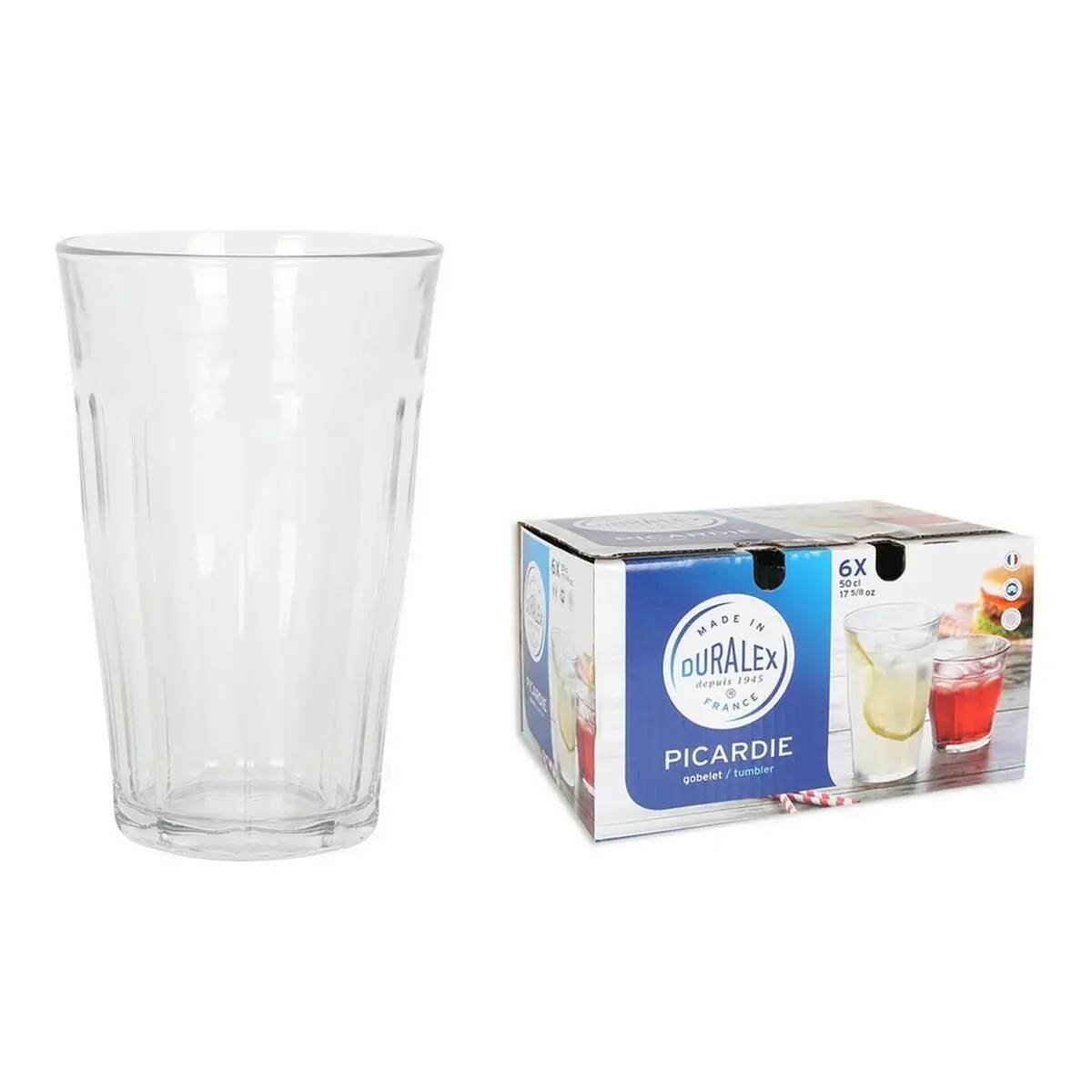 Set Of Glasses Duralex Picardie Transparent 500 Ml 6 Pieces (4 Units) 2