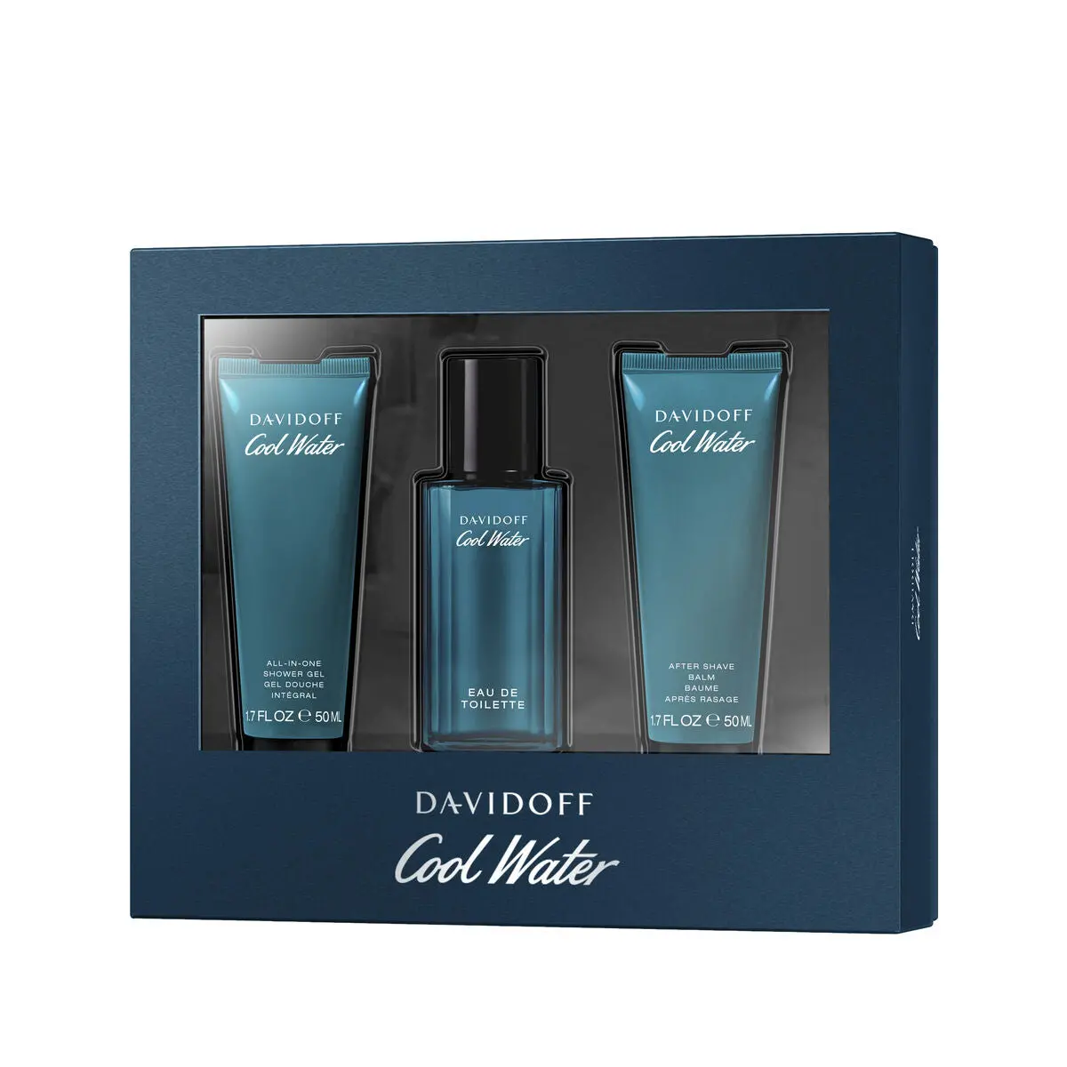 Men's Perfume Set Davidoff Edt Cool Water 3 Pieces 1