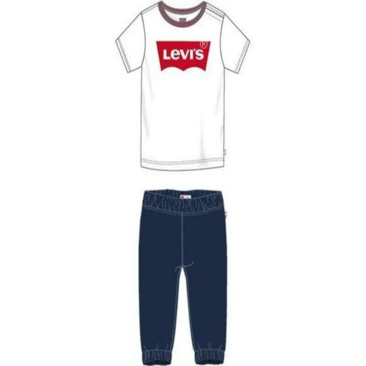 Sports Outfit For Baby Twill Jogger Levi's 6Ea924-001  White 1