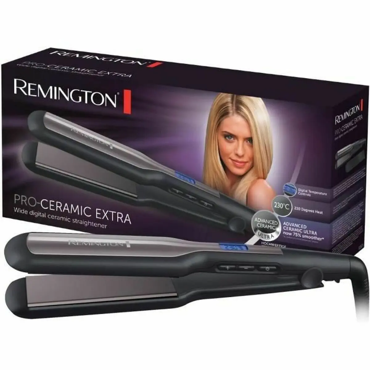 Hair Straightener Remington Pro Ceramic Extra S5525 110 Mm Black 1