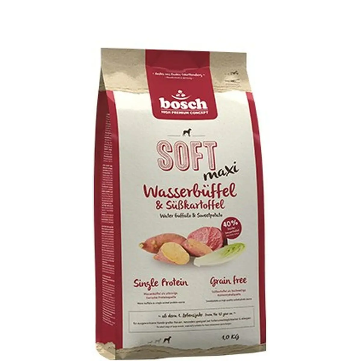 Fodder Bosch Soft Maxi Adult Veal Búfalo Sweet Potato 12,5 Kg 1