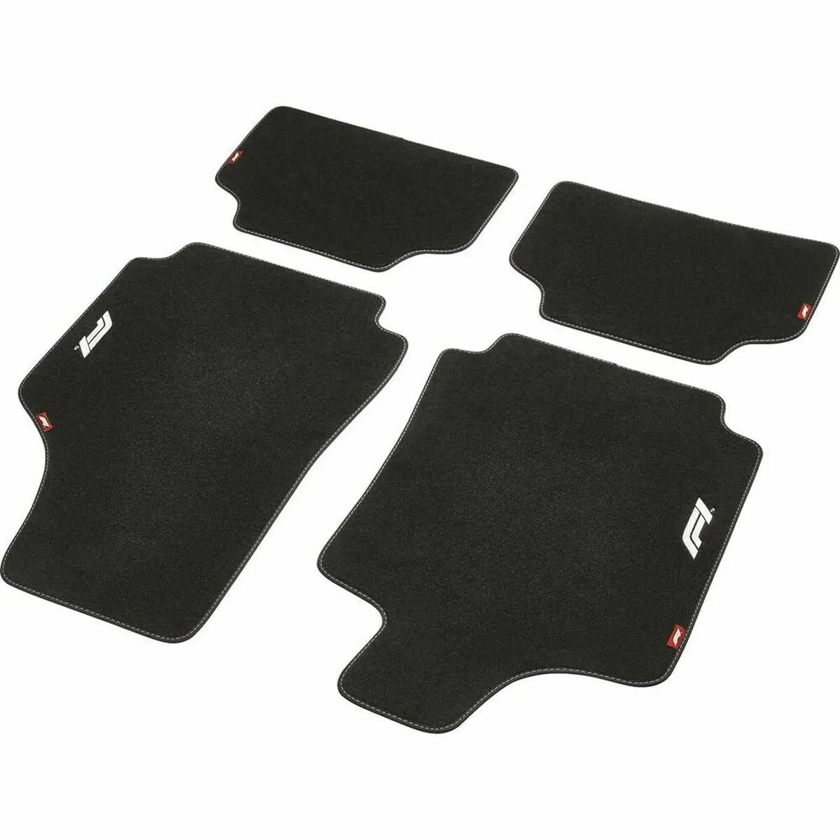 Car Floor Mat Set Formula 1 Cm480 Black/White 4 Uds 1