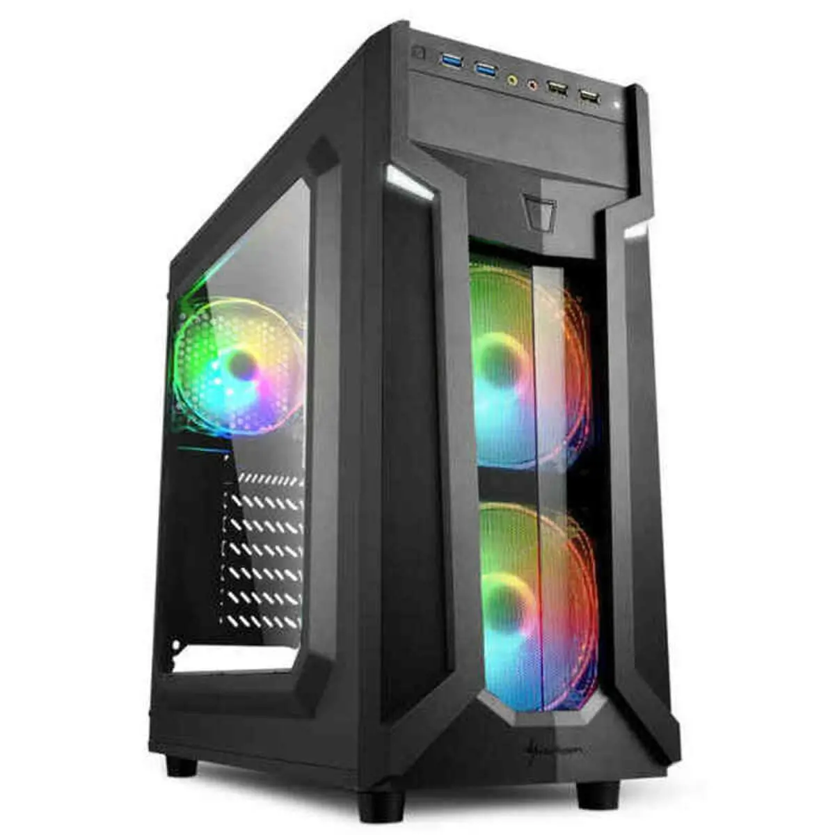 Atx Semi-Tower Box Sharkoon Vg6-W Rgb Black 1