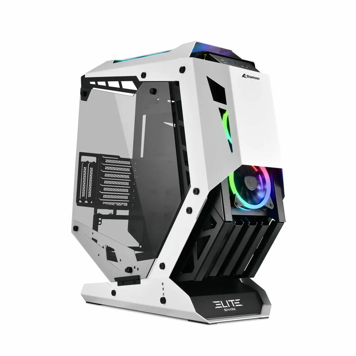 Atx Semi-Tower Box Sharkoon Elite Shark Ca700 Led Rgb Black/White White 1