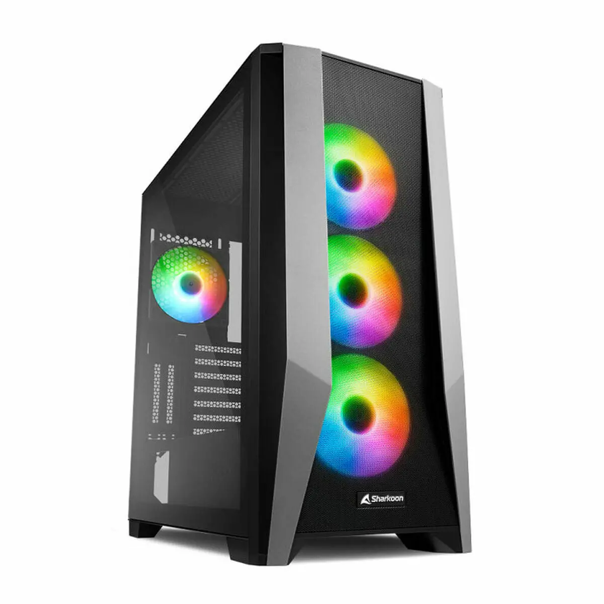 Atx Semi-Tower Box Sharkoon Black Atx Led Rgb 1