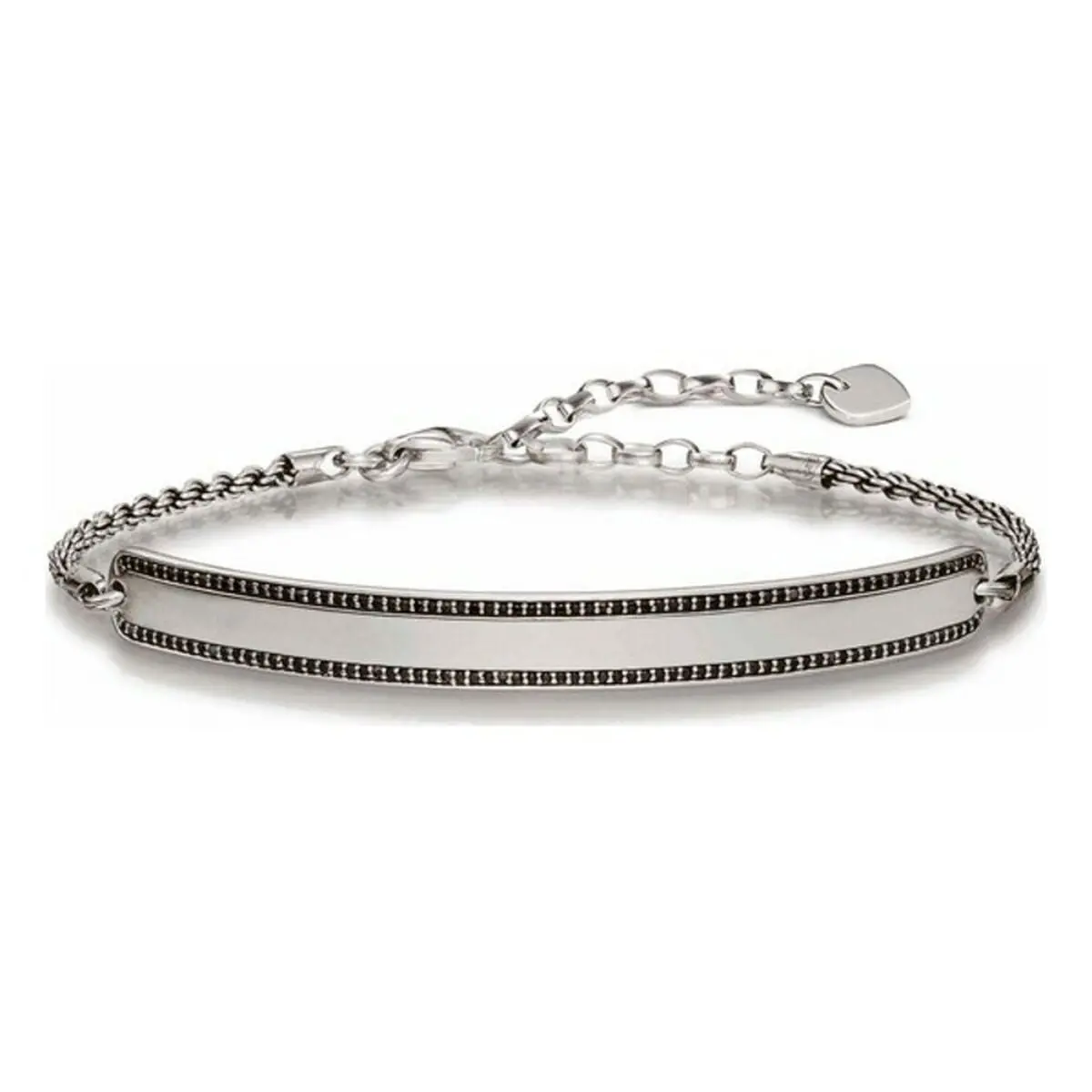 Unisex Bracelet Thomas Sabo Lba0009-643-11 Silver Black 19 Cm 15-18 Cm 1