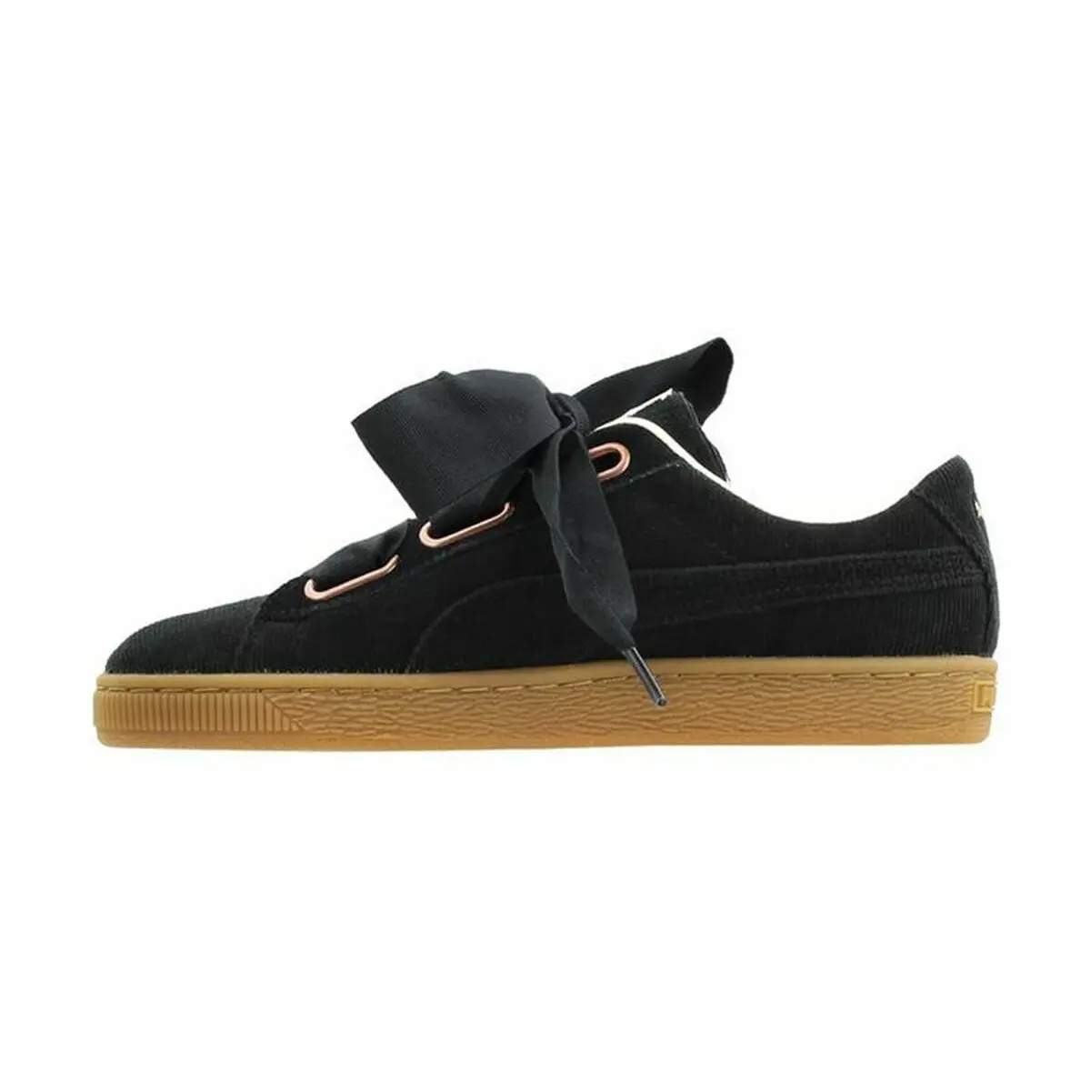 Sports Trainers For Women Puma Basket Heart Corduroy Black 2
