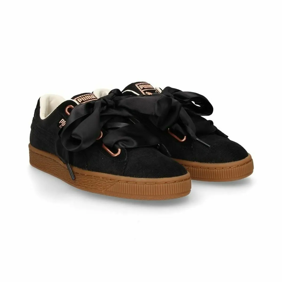 Sports Trainers For Women Puma Basket Heart Corduroy Black 3