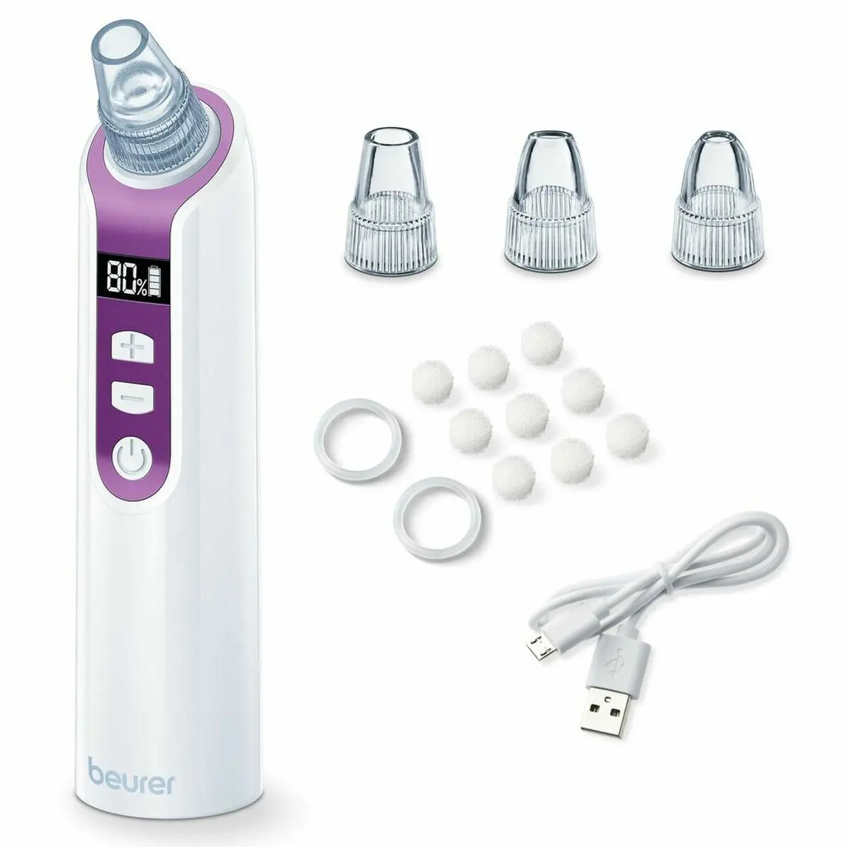 Facial Pore Vacuum Cleanser Beurer 584.17 3W White 1