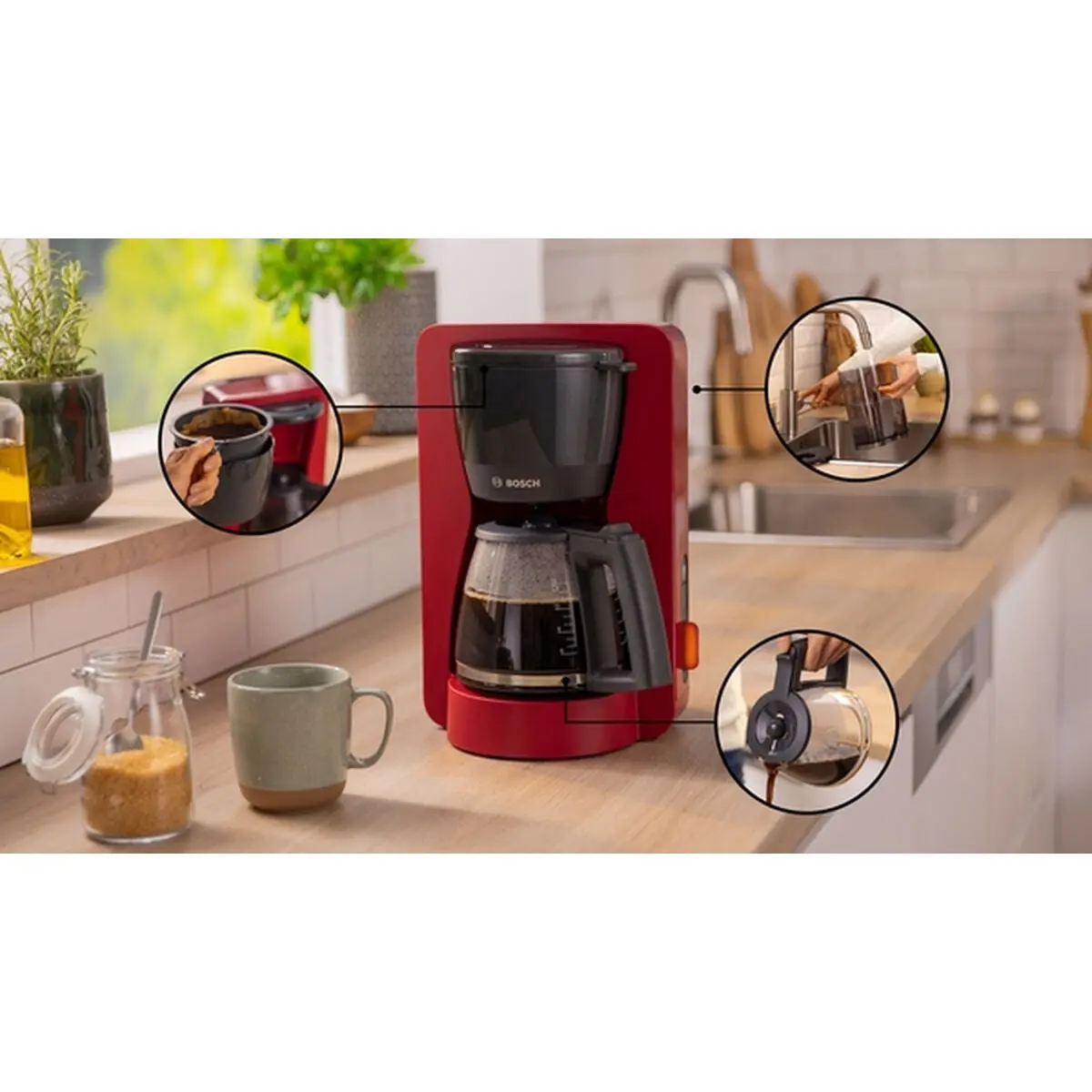 Electric Coffee-Maker Bosch Tka3m134 1200 W 1,25 L 1