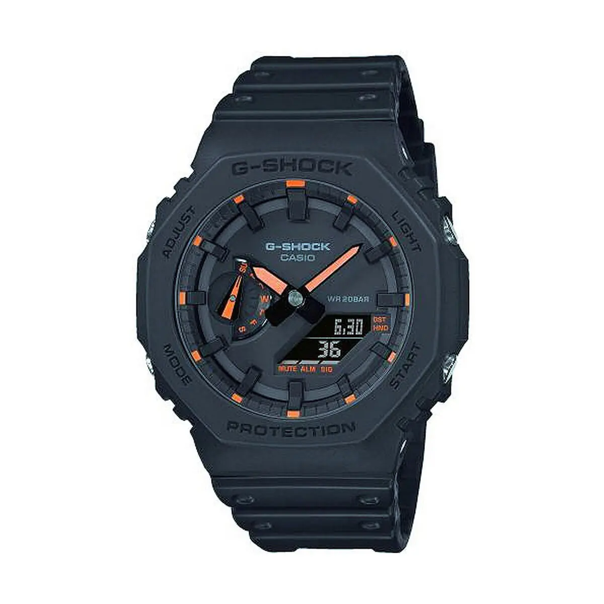 Men's Watch Casio G-Shock Oak - Neon Orange Index Black (Ø 45 Mm) 1