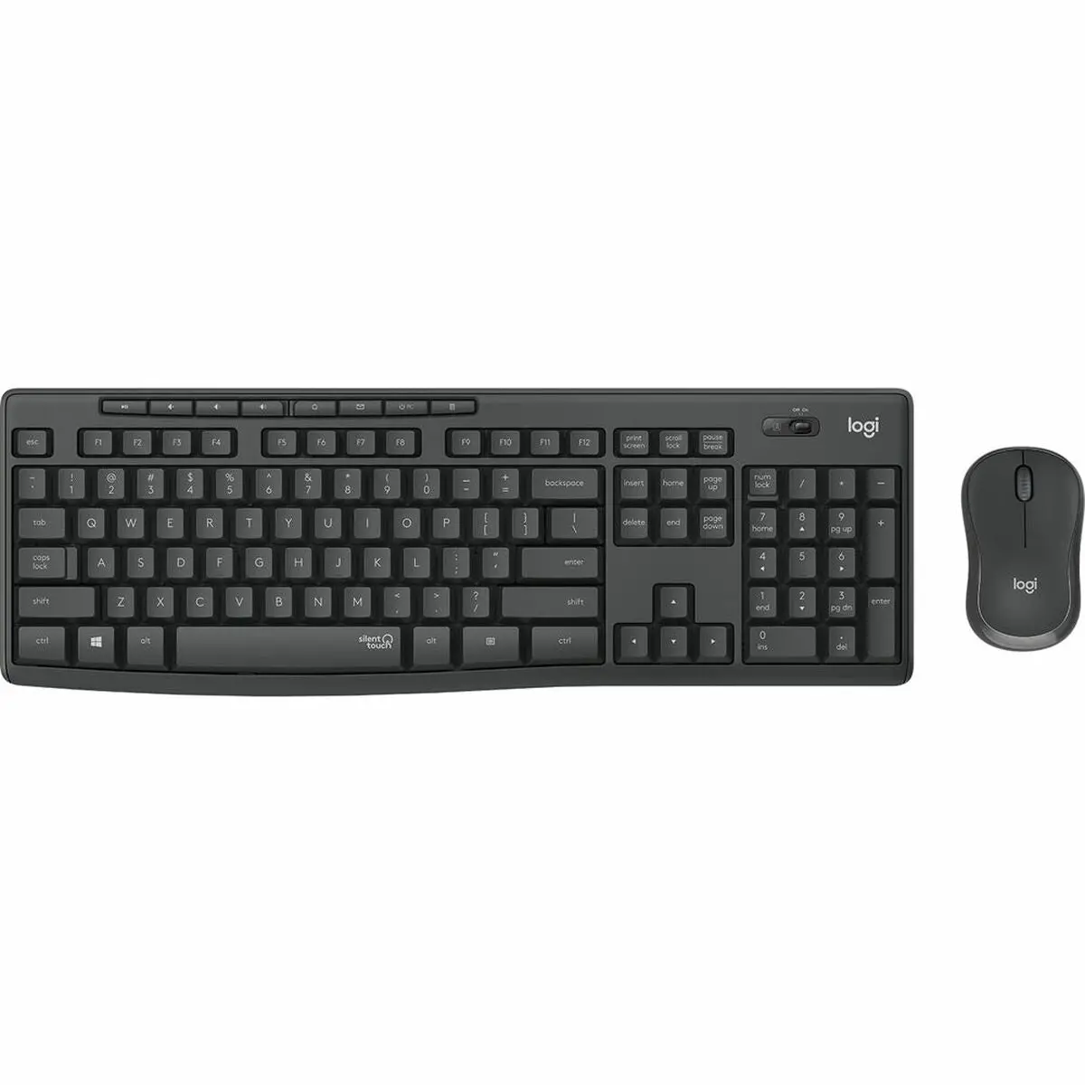 Keyboard And Wireless Mouse Logitech 920-009870 Wireless Black Grey Graphite Portuguese 1