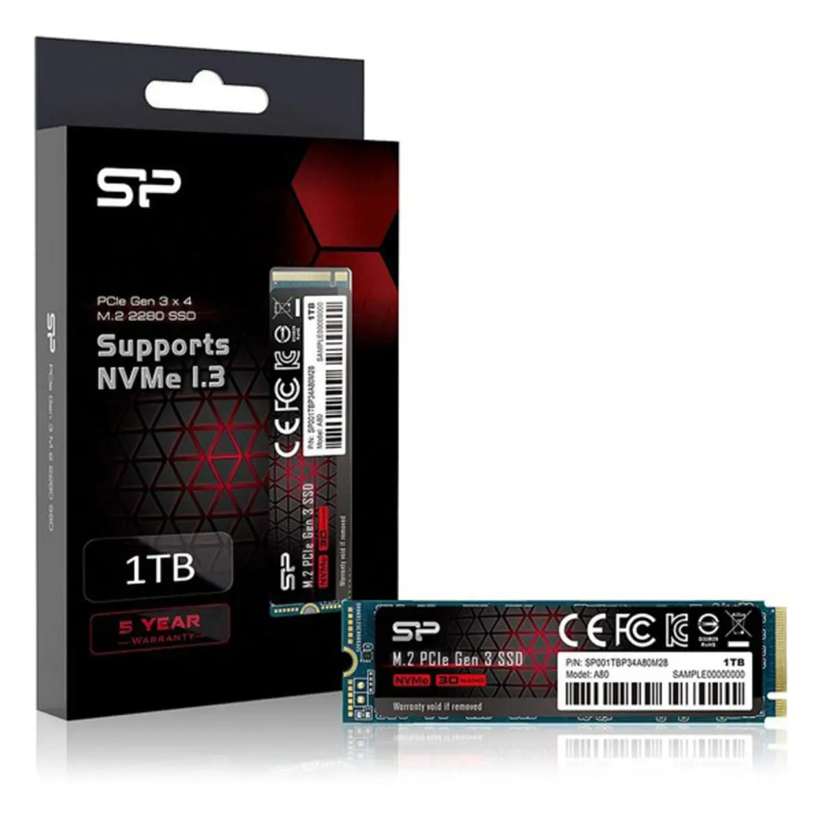Hard Drive Silicon Power Sp00p34a80m28 M.2 Ssd 1