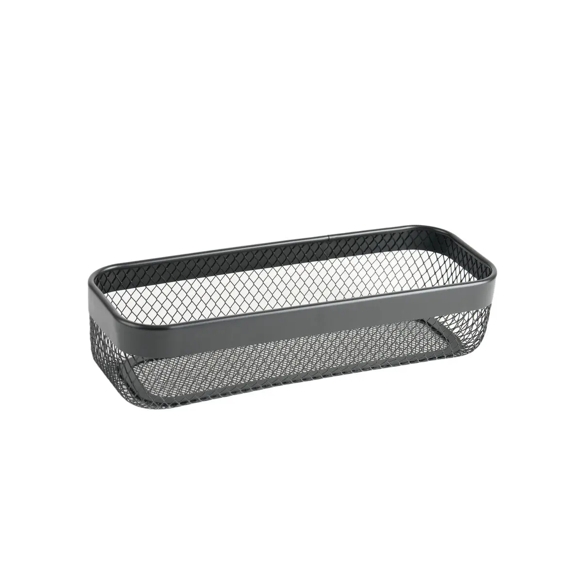 Multi-Purpose Basket Confortime Black Metal 30,5 X 11,5 X 7 Cm (8 Units) 2