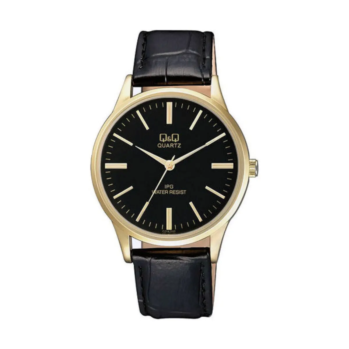 Men's Watch Q&Q C214j102y Black Golden (Ø 40 Mm) 1