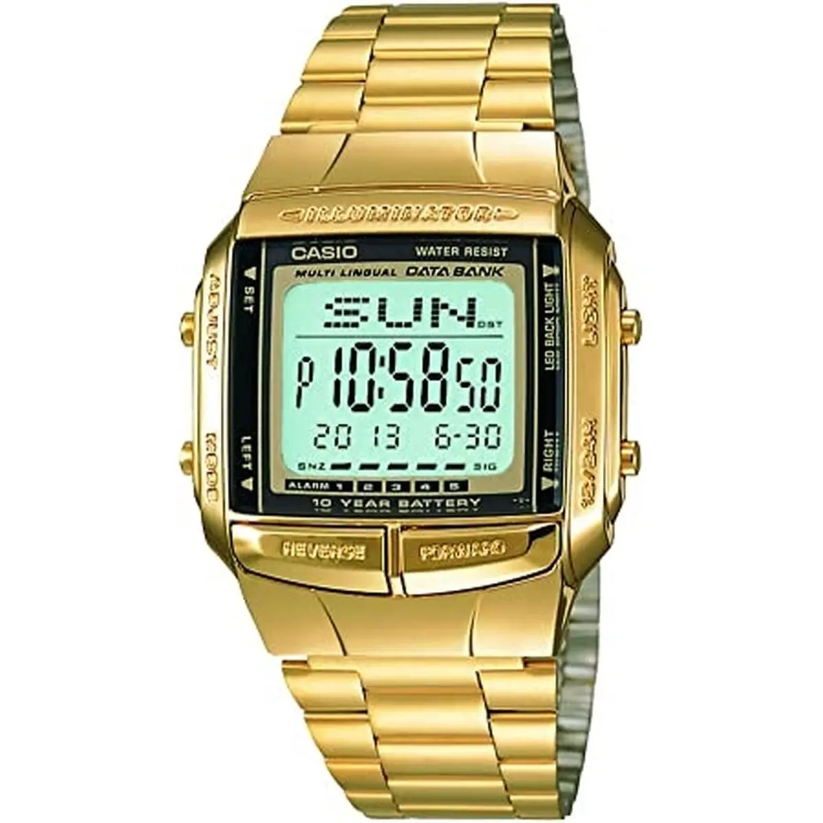 Men's Watch Casio Databank Golden (Ø 38 Mm) 1