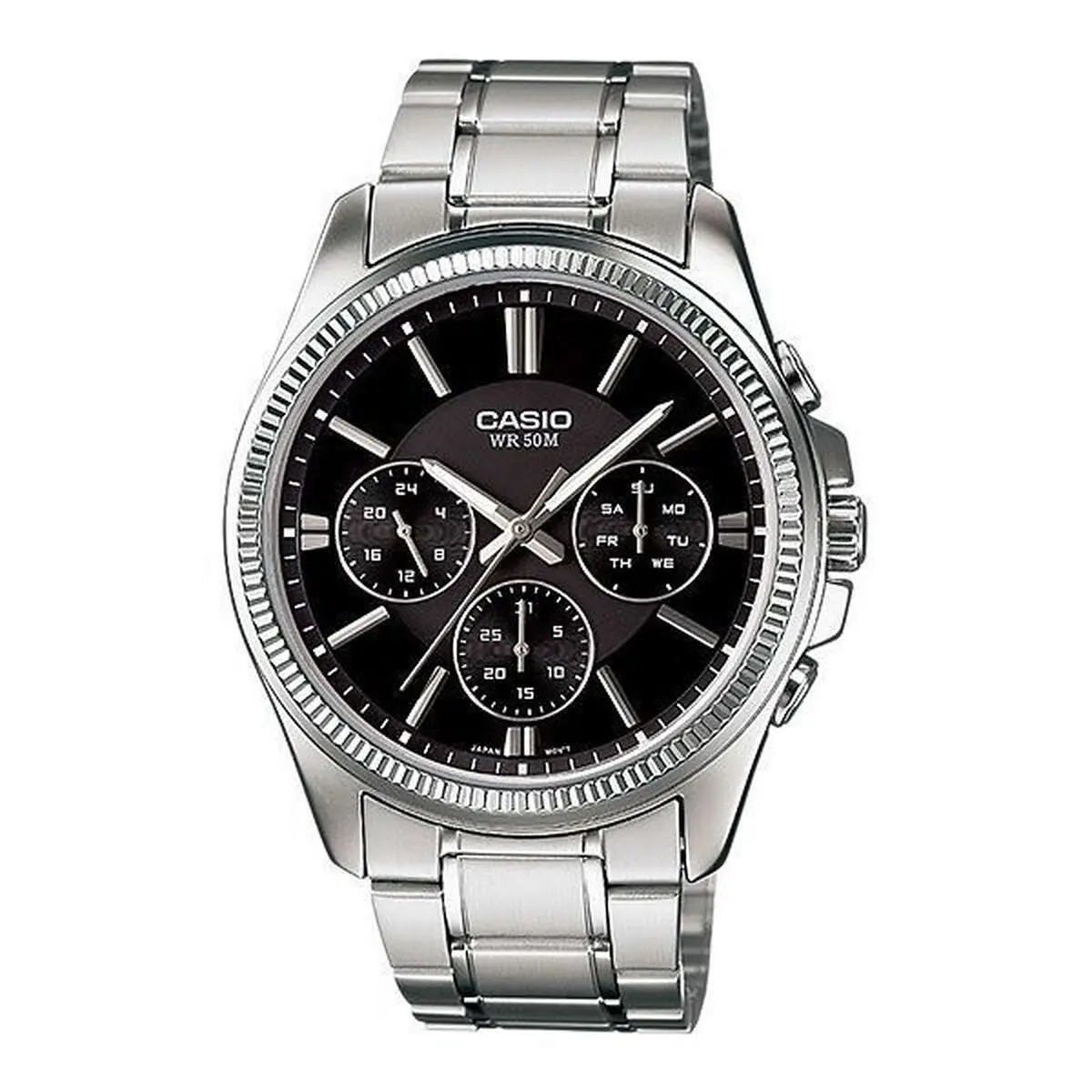 Men's Watch Casio Enticer Gent Black Silver (Ø 35 Mm) 1