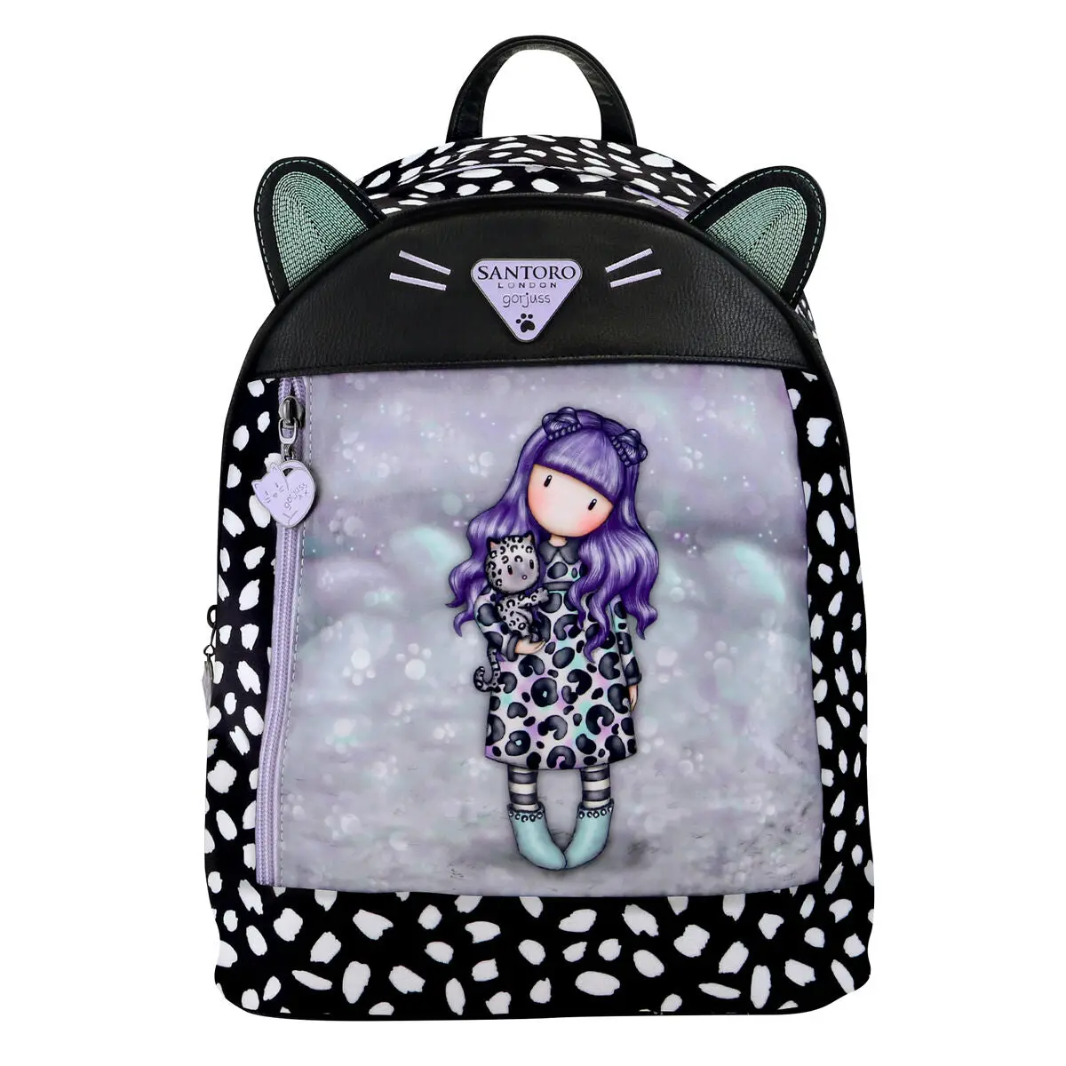 Casual Backpack Gorjuss Smitten Kitten Black White (25,5 X 31 X 10 Cm) 1