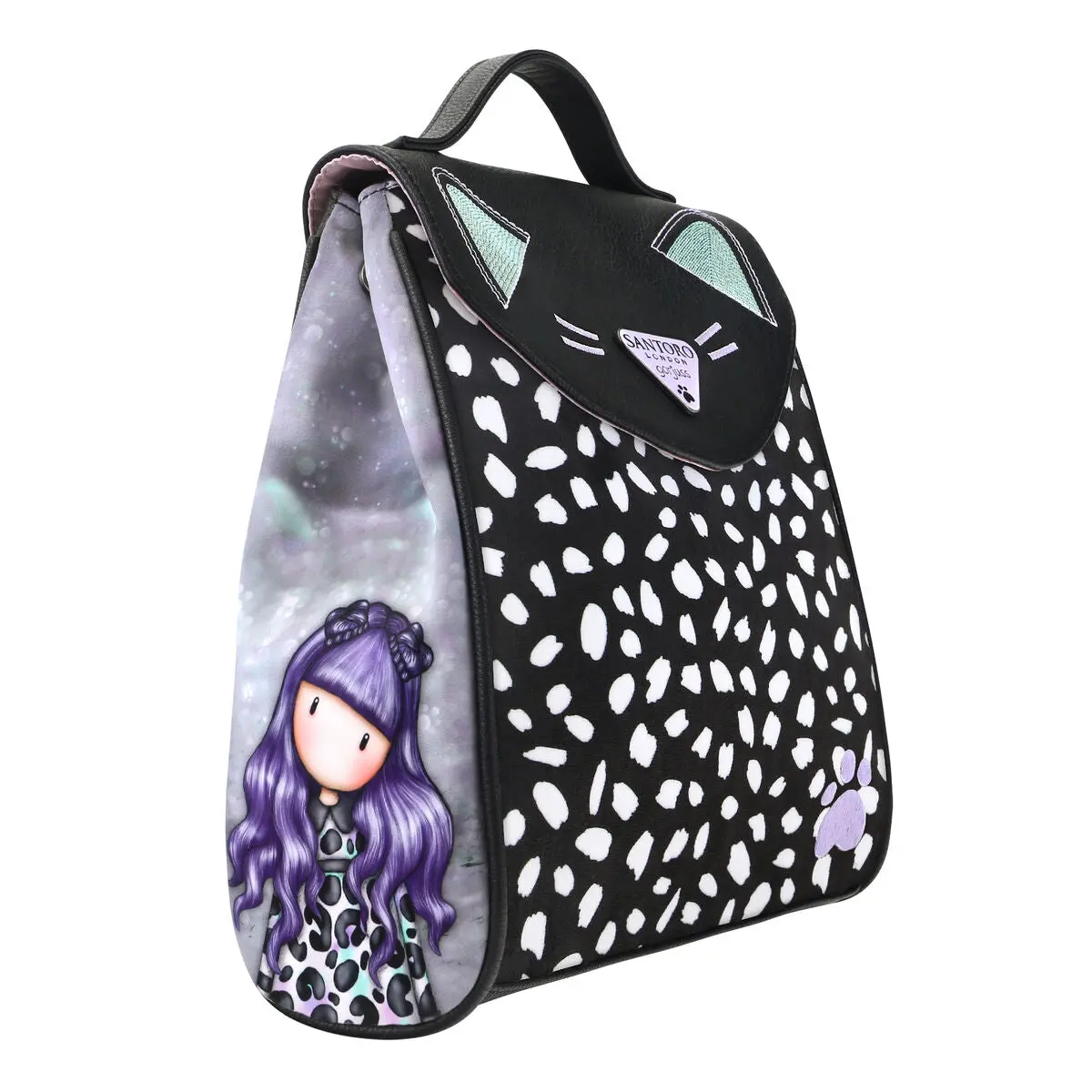 Casual Backpack Gorjuss Smitten Kitten Black White (23 X 11 X 27 Cm) 1