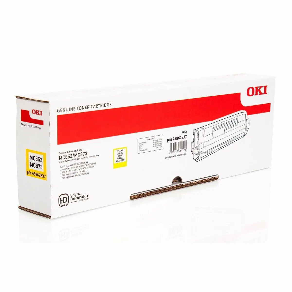 Original Toner Oki 45862837 Yellow 1