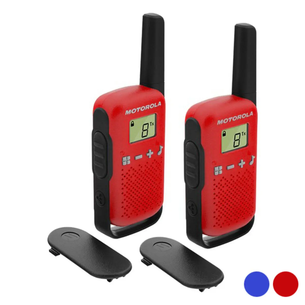 Walkie-Talkie Motorola T42 Dual 1,3" Lcd 4 Km (2 Pcs) 1